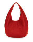 Cervo Large Leather Hobo Bag