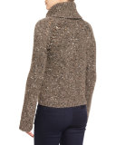 Indie Melange Turtleneck Sweater, Brown