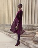 Washable Velvet Long-Sleeve Duster Dress