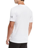 Abstract-Print Jersey T-Shirt, White