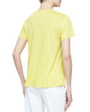 Short-Sleeve U-Neck Organic Linen Tee