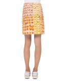 Riviera-Print A-Line Skirt, Multi