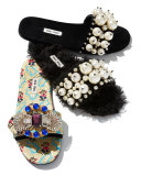 Modifica Struttura Pearly Slide Sandal, Black