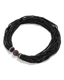 Osetra Multi-Strand Black Onyx Necklace 