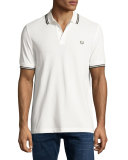 Contrast-Tip Pique Polo Shirt