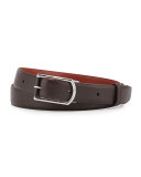 Reversible Saffiano Belt, Brown/Tan