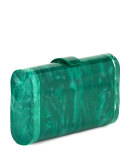 Lara Backlit Acrylic Clutch Bag, Green
