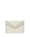 Leo Whipstitch Envelope Clutch Bag, Antique White