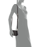 Saffiano Leather Micro Satchel Bag, Black