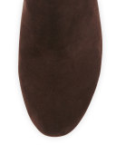 Betsy Suede Block-Heel Bootie, Brown