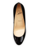 Bianca Patent Red Sole Pump, Black