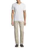 Graduate Sulfur Linen/Cotton Jeans, Desert Taupe