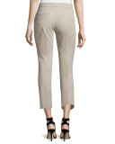 Finley Slim-Fit Ankle Pants, Ivory