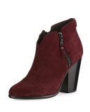 Margot Suede Ankle Boot, Burgundy