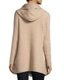 Gredan Long Hooded Sweater, Coffee/Cream