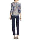 Tech-Cotton Wide-Cuff Pants, Marino Blue