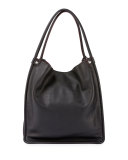 Medium Soft Leather Tote Bag, Black
