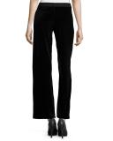 Velvet Wide-Leg Pants, Petite 