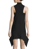 Jax Sleeveless Turtleneck Tunic, Black