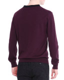 Crewneck Knit Sweater, Wine