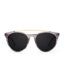 Sugarman Rounded Square Sunglasses, Gray/Gold