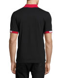 x Raf Simons Polo Shirt with Contrast Tipping, Black