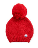 Oversized Wool Pompom Beanie Hat