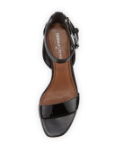 Farah Patent/Leather City Sandal, Black