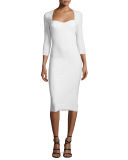 Custom Collection: Serenity 3/4-Sleeve Sweetheart Knee-Length Cocktail Dress 