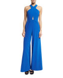 Trinity Cross-Front Wide-Leg Jumpsuit