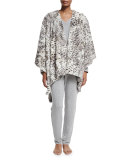 Terry Lounge Long Sleeve Top, Light Heather Gray