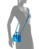 Milla X-Mini Leather Tote Bag, Tile Blue