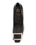 Belle Vivier Trompette Leather 70mm Pump, Black