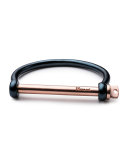 Steel & Brass Screw Cuff Bracelet, Navy