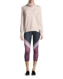 Haze Long-Sleeve Turtleneck Sweatshirt, Buff Heather