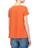 Short-Sleeve Organic Linen Jersey Tee