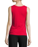 Soft Scoop-Neck Tank, Red, Plus Size