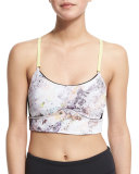 The Cut Printed Cami Sports Bra, Citrus/Stone
