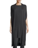 Long Sleek Tencel® Ribbed Kimono Cardigan