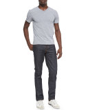 Grim Tim Straight-Leg Denim Jeans, Dark Blue