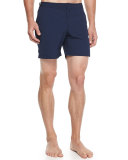 Bulldog Mid-Length Swim Trunks, Navy 