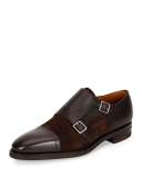 Scribe Novo Light Skobler Double-Monk Shoe, Brown