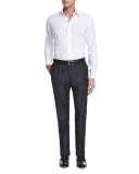 Super 150s Wool/Cashmere Trousers, Charcoal