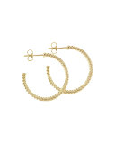 Caviar 18k Gold Hoop Earrings