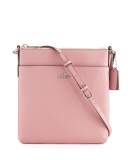 Courier Leather Crossbody Bag, Pink