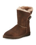 Nash Aviator Shearling Fur Boot, Chocolate