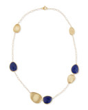 Lunaria Lapis 18k Gold Rolo Necklace