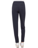Straight-Leg Pull-On Pants, Deep Blue