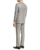 Sharkskin Two-Piece Suit, Light Gray