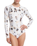 UPF 50 Printed One-Piece Swimsuit